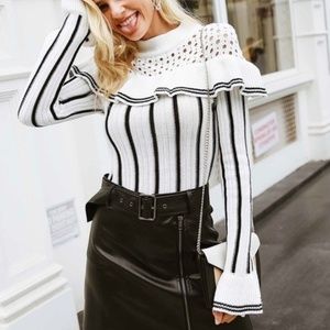 Hollow out Ruffle Sweater